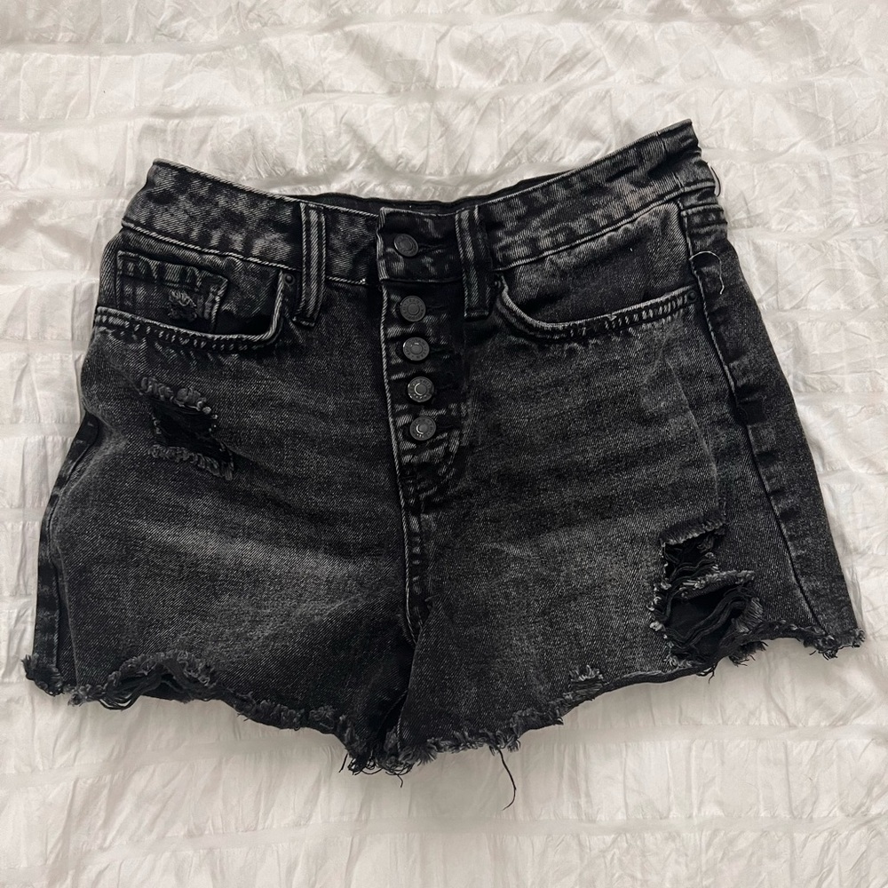 Black Jean shorts